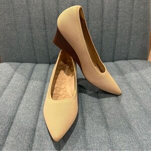 Tan nude vivaia wedge heels